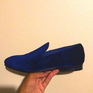 Suede dark blue dress shoes(only worn once)
